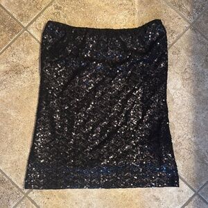 CAbi Black Sequin Blouse